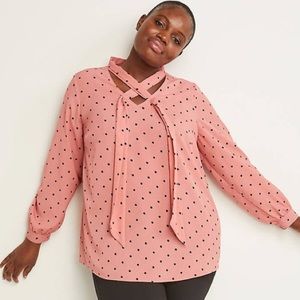 Lane Bryant Tie Neck Blouse Sz 18/20